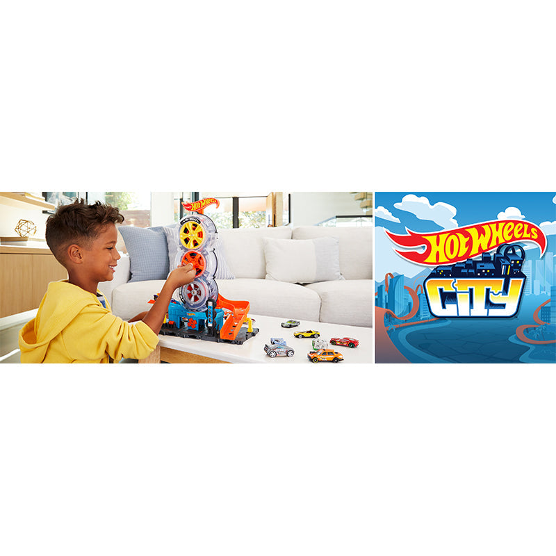 Trạm vận chuyển 3 lốp xe xoay vòng Hot Wheels HOT WHEELS HDP02
