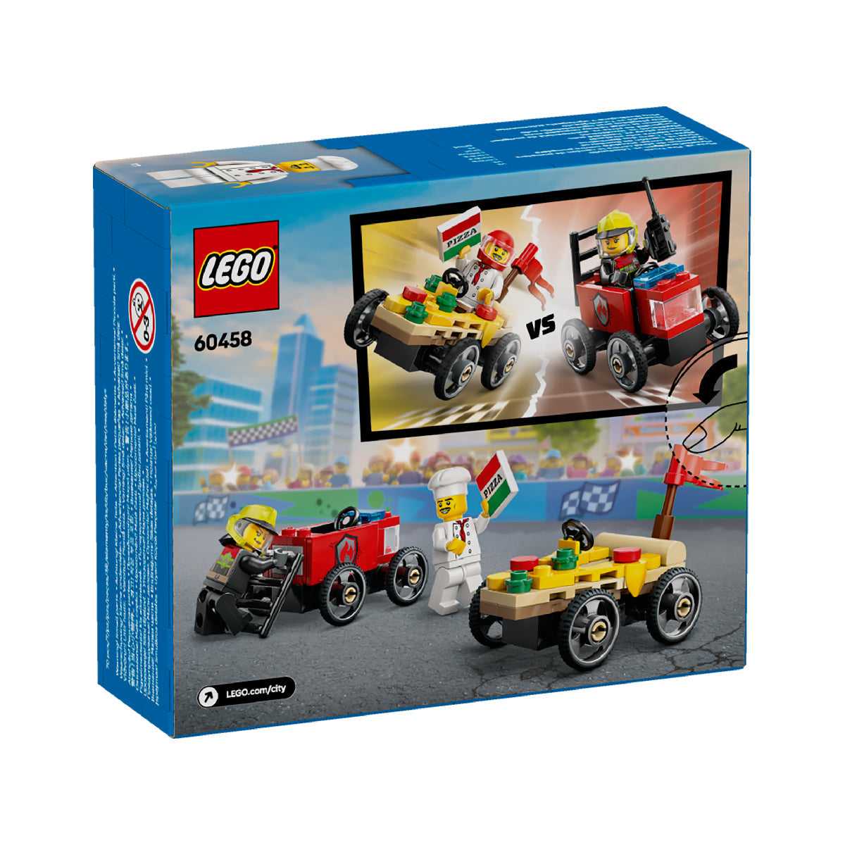 Đồ Chơi Lắp Ráp Bộ Đôi Xe Bán Pizza Vs Xe Cứu Hỏa Chuyên Dụng LEGO CITY 60458