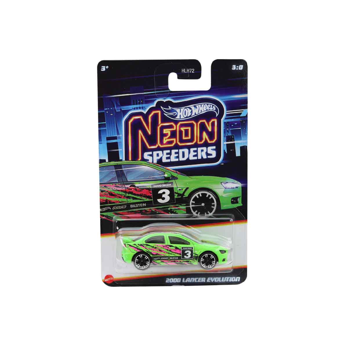 Siêu Xe Hot Wheels Neon Speeders 2008 LANCER EVOLUTION JCB02/HLH72