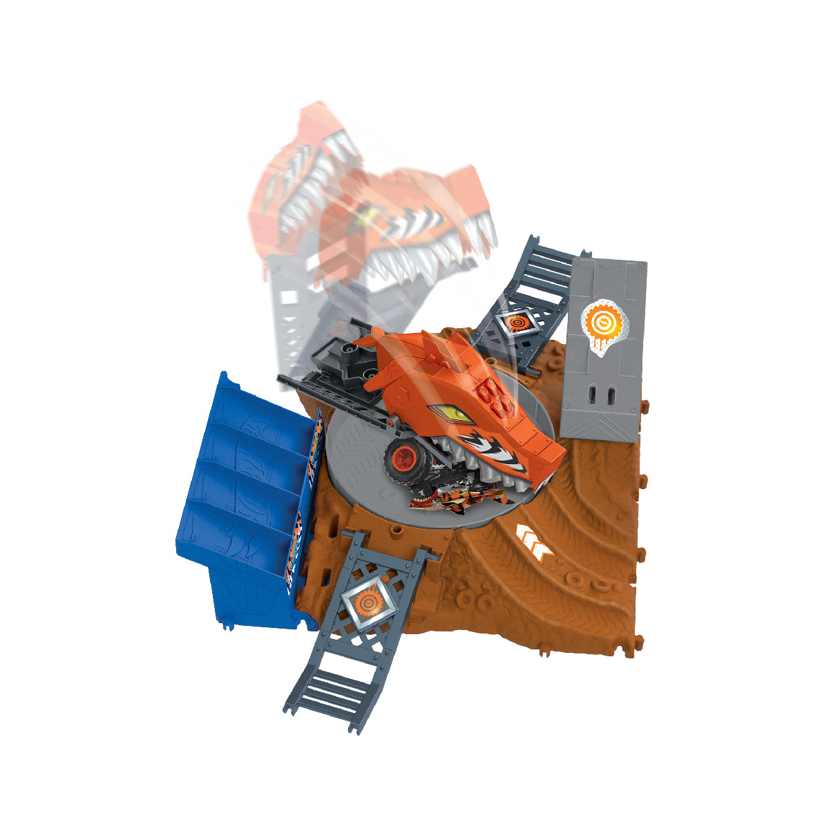 Bộ Đấu Trường Monster Trucks - Vòng Xoay Cá Mập Hot Wheels HNB92