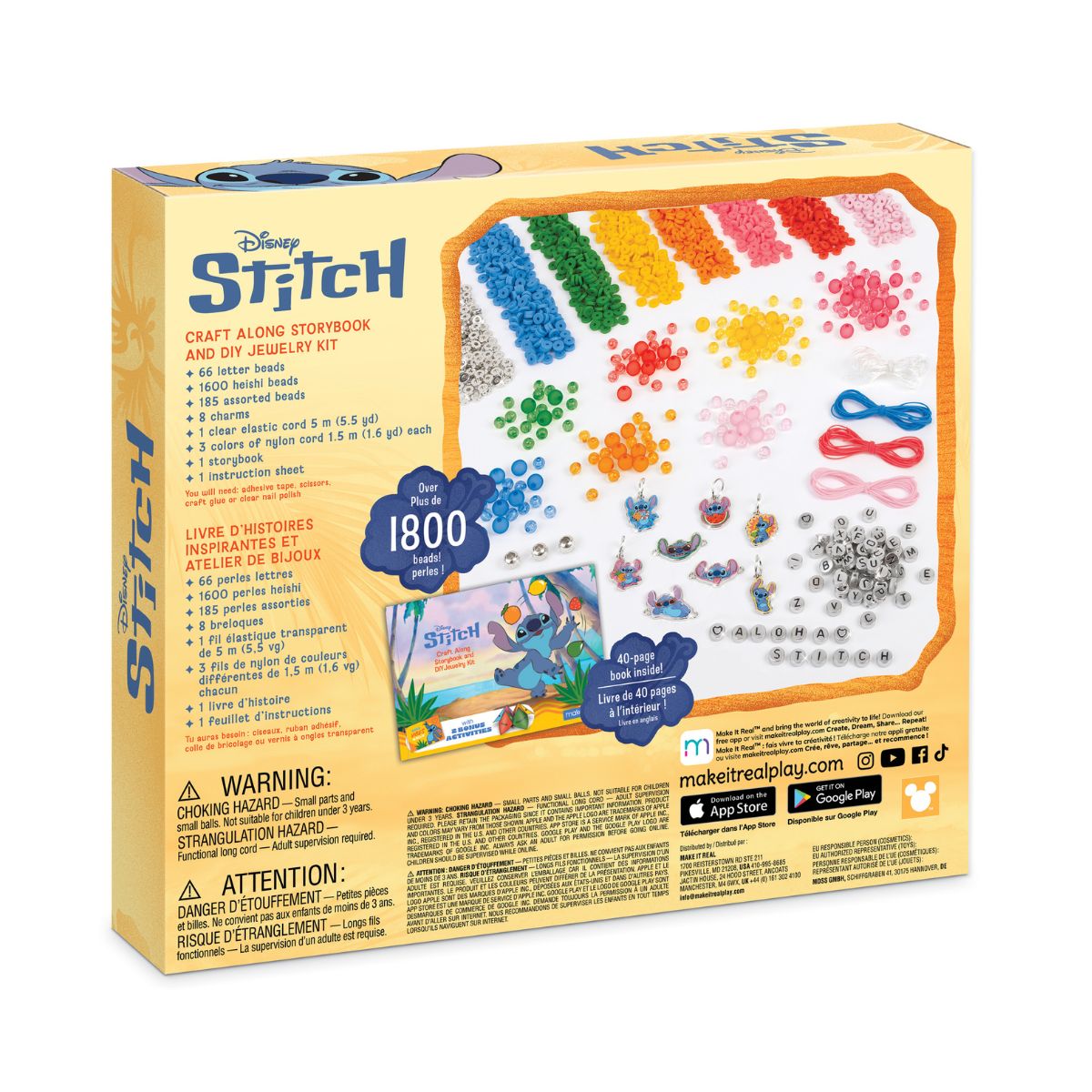 Đồ Chơi Bộ Làm Vòng Tay Stitch & Sách Tương Tác MAKE IT REAL 4232MIR