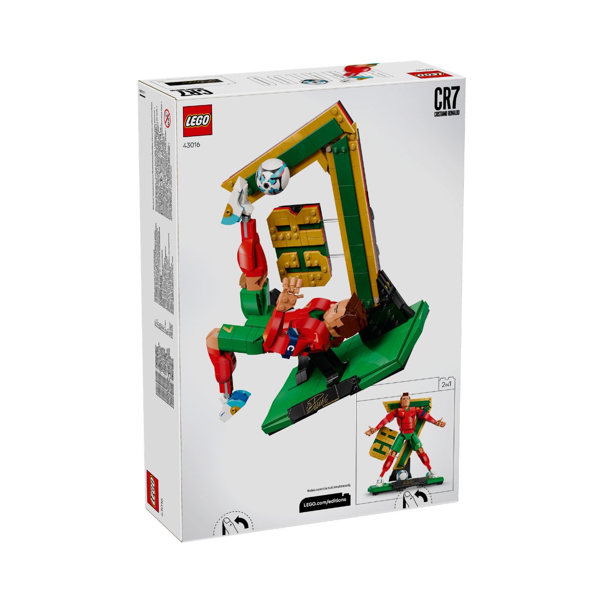 Đồ Chơi Bộ Lắp Ráp 2-Trong-1 Huyền Thoại Bóng Đá Cristiano Ronaldo LEGO EDITIONS SPORTS 43016