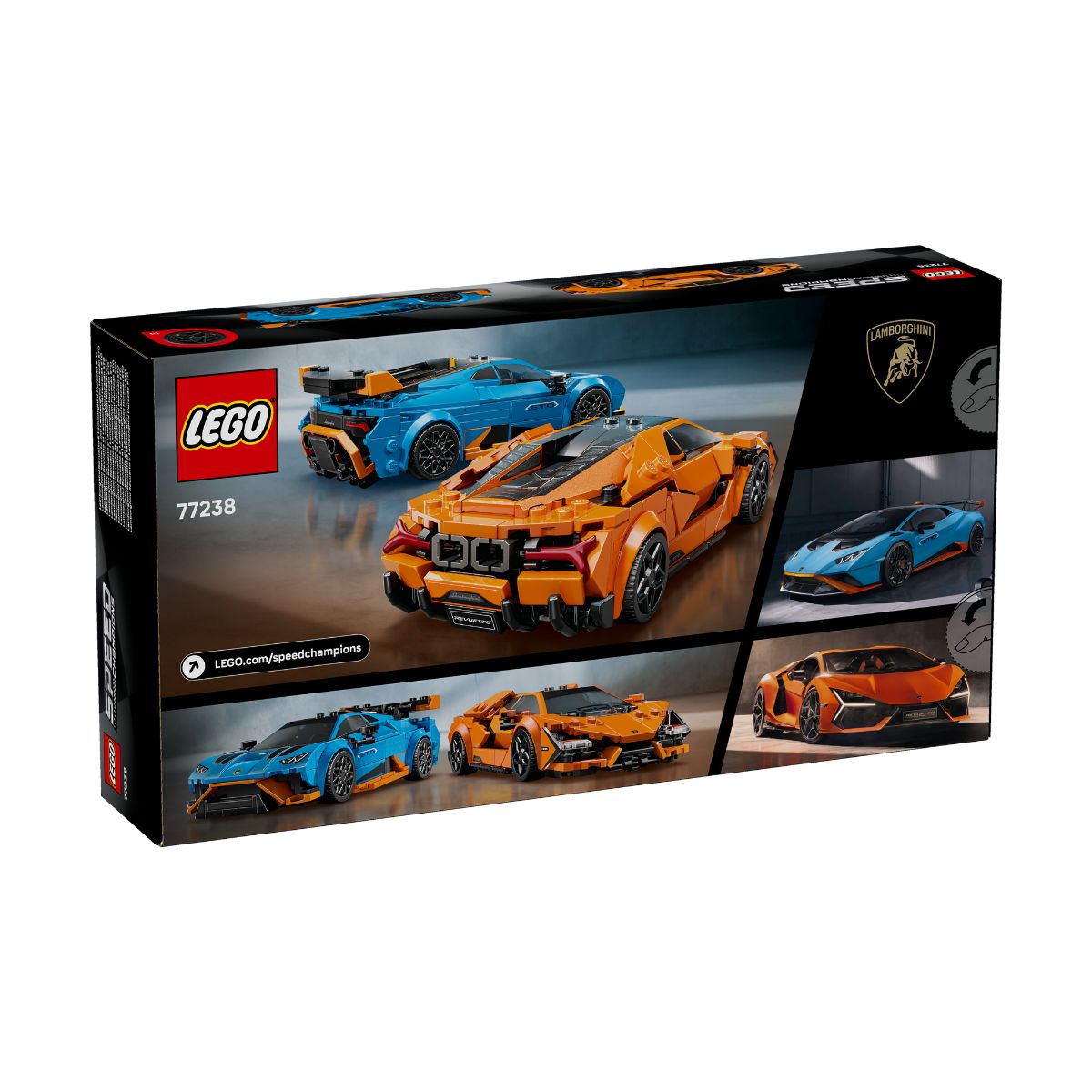 Đồ Chơi Bộ Lắp Ráp Bộ Đôi Siêu Xe Lamborghini Revuelto Và Huracán LEGO SPEED CHAMPIONS 77238 (607 chi tiết)