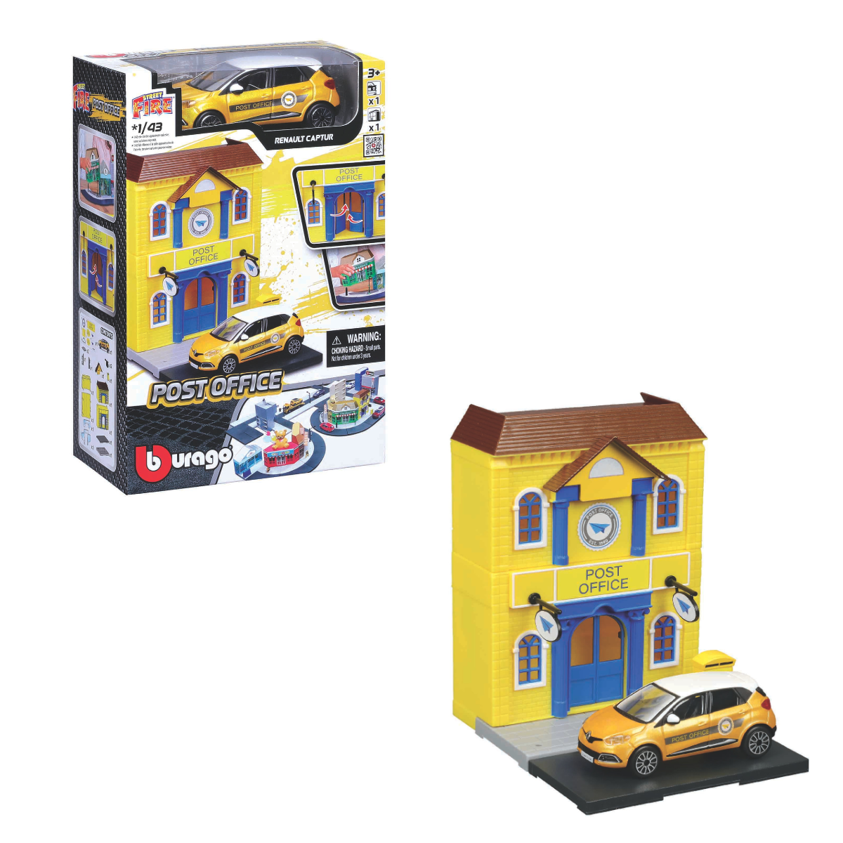 Bộ Mô Hình Bburago Bưu Điện Và Xe Bburago Renault Captur MAISTO MT31500