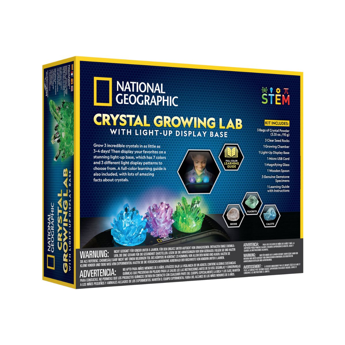Đồ Chơi Bộ Thí Nghiệm Trồng Tinh Thể Với Đế Phát Sáng Nat Geo STEAM NGLITCRYSTALINT