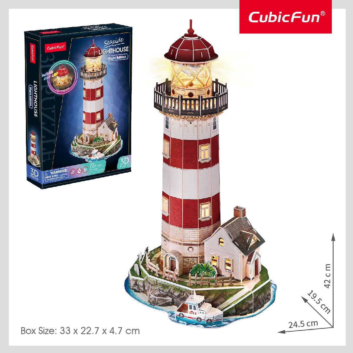 Đồ Chơi Trẻ Em Xếp Hình 3D Có Đèn LED: Ngọn Hải Đăng Puzzles L540H