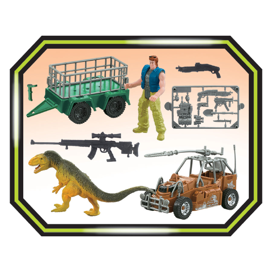 Bộ đồ chơi trung tâm nghiên cứu khủng long - xe bọc thép lớn DINOS PARTY DN7738B