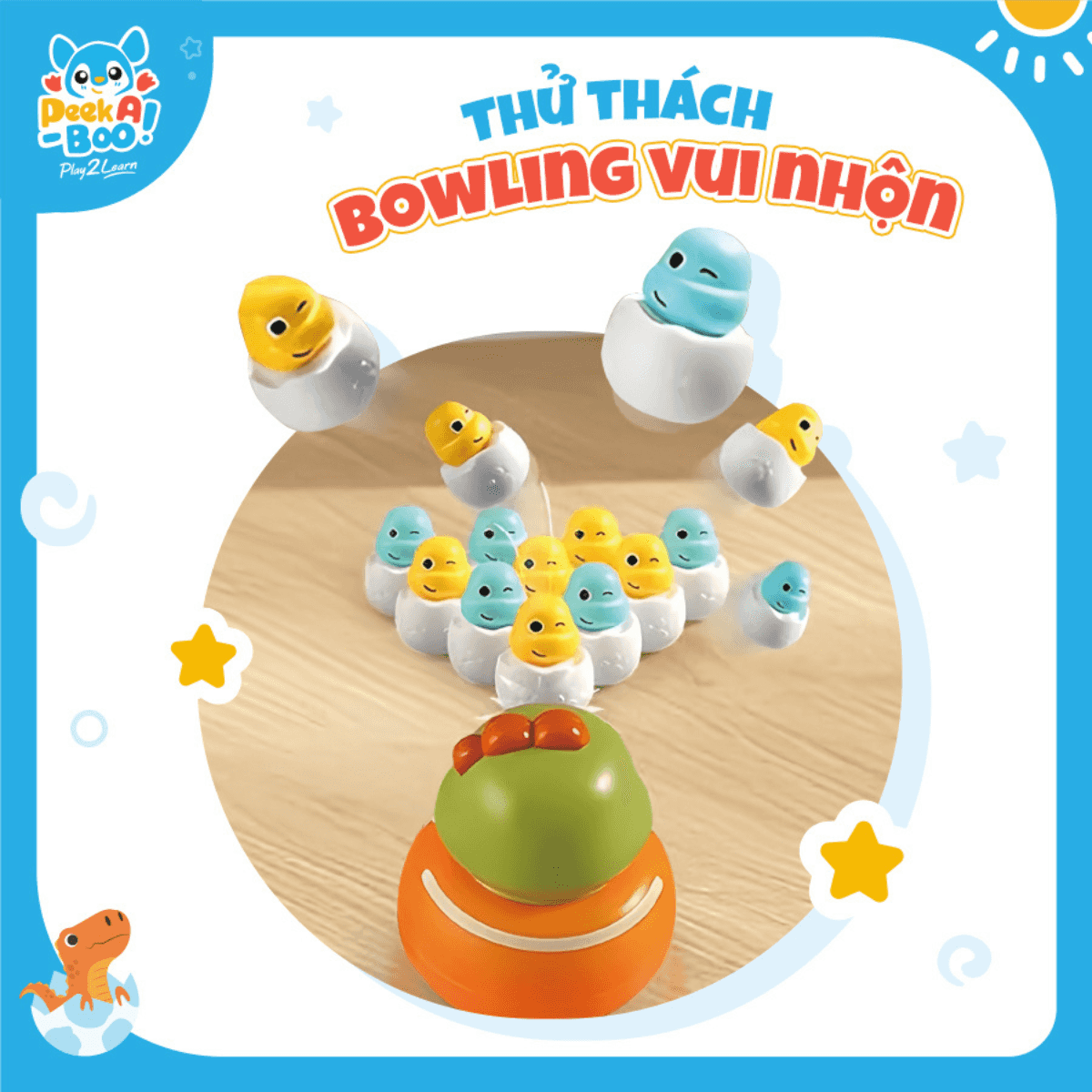 Đồ Chơi Bắt Và Câu Khủng Long 5 Trong 1 Cho Bé PEEK A BOO PAB053