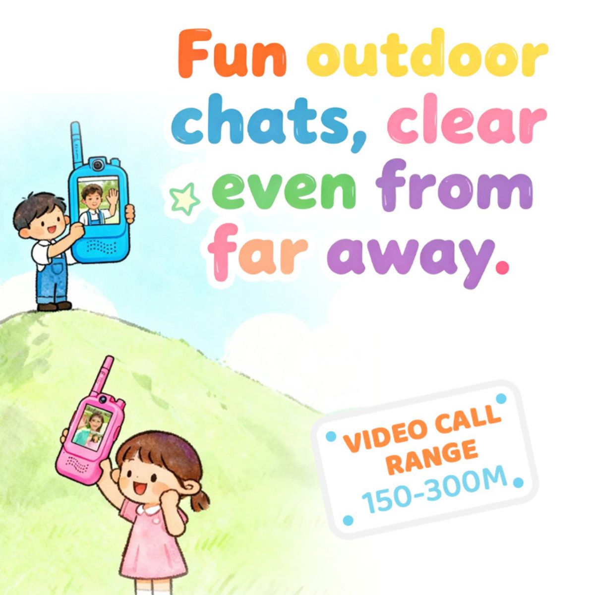 Đồ Chơi Bộ Đàm Video Trẻ Em Thông Minh COOLKIDS WTP40