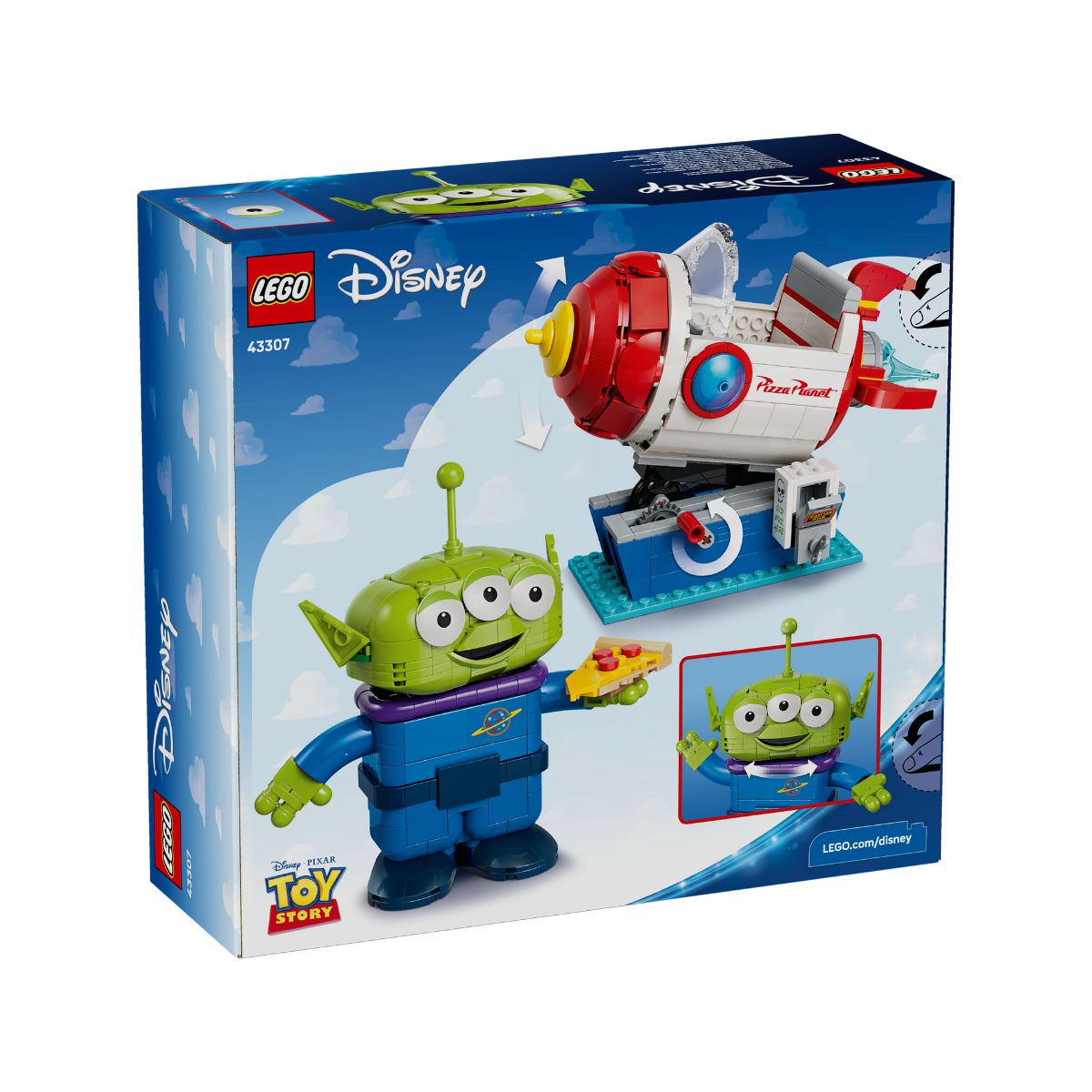 Đồ Chơi Lắp Ráp Alien Và Tên Lửa Pizza Planet LEGO DISNEY PRINCESS 43307
