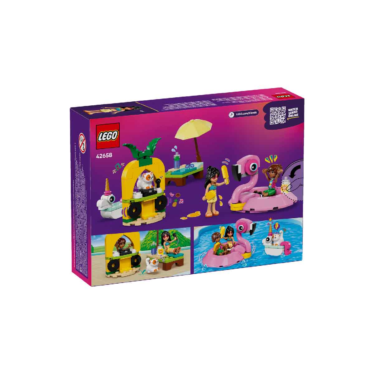 Đồ Chơi Lắp Ráp Bữa Tiệc Hồ Bơi Của Kỳ Lân Và Hồng Hạc LEGO FRIENDS 42658 (99 chi tiết)