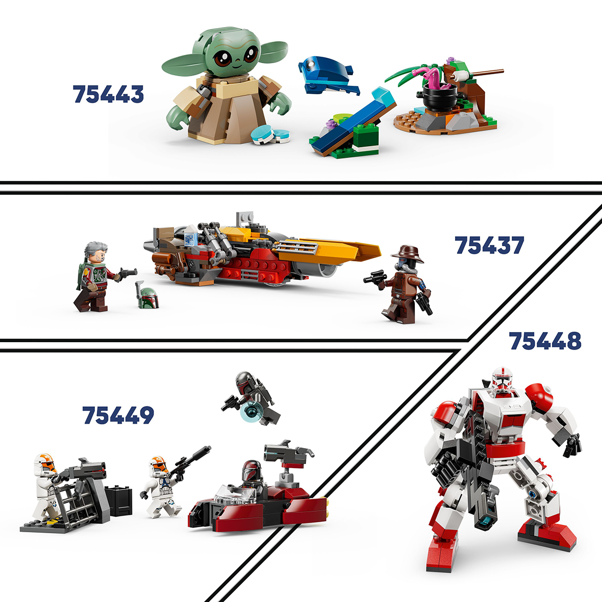 Đồ Chơi Lắp Ráp Chiến Xa Bay Của Mandalorian & Grogu LEGO STAR WARS 75436 (58 chi tiết)