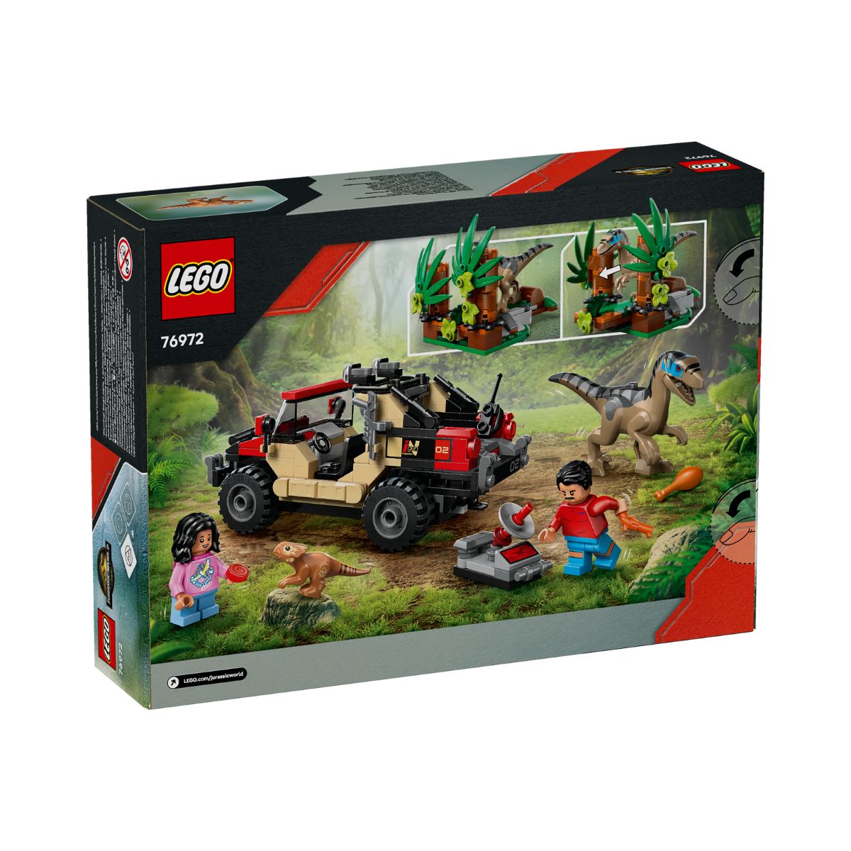 Đồ Chơi Lắp Ráp Cuộc Tẩu Thoát Khỏi Raptor LEGO JURASSIC 76972 (285 chi tiết)