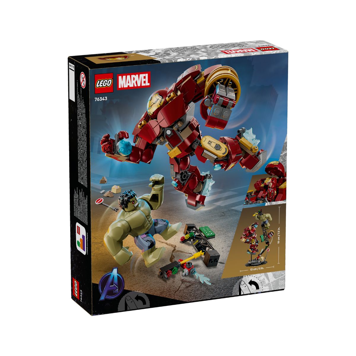 Đồ Chơi Lắp Ráp Đại Chiến Kinh Điển: Hulkbuster Đối Đầu Hulk LEGO SUPERHEROES 76343 (413 chi tiết)