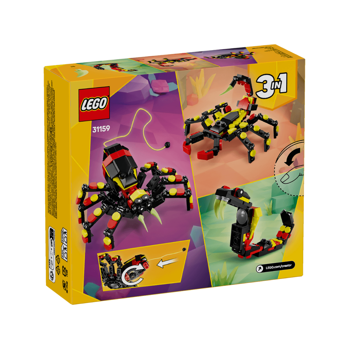 Đồ Chơi Lắp Ráp Động Vật Hoang Dã: Con Nhện Kỳ Lạ LEGO CREATOR 31159