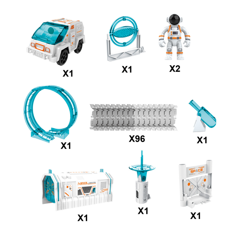 Đồ Chơi Lắp Ráp Đường Ray Và Xe Không Gian Chạy Pin VECTO VT99924
