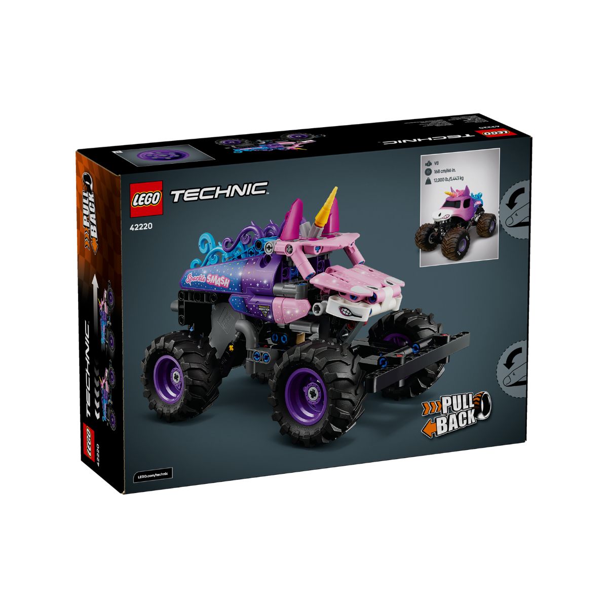Đồ Chơi Lắp Ráp Monster Jam™ Sparkle Smash™ LEGO TECHNIC 42220 (243 chi tiết)