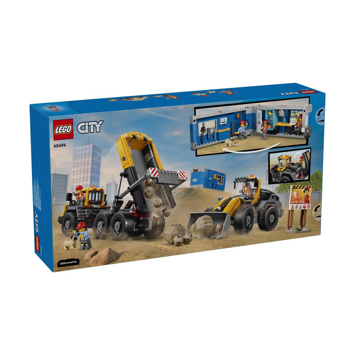 Đồ Chơi Lắp Ráp Phương Tiện Công Trình: Xe Ben Và Xe Xúc Lật LEGO CITY 60494 (1132 chi tiết)