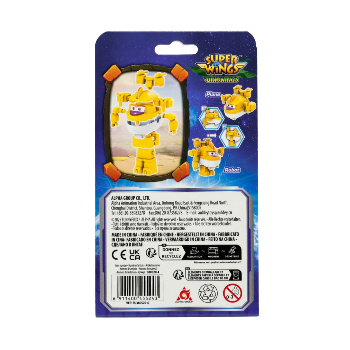 Đồ Chơi Lắp Ráp Robot Biến Hình Khủng Long Brachy Cứu Hộ SUPERWINGS EU380520-4