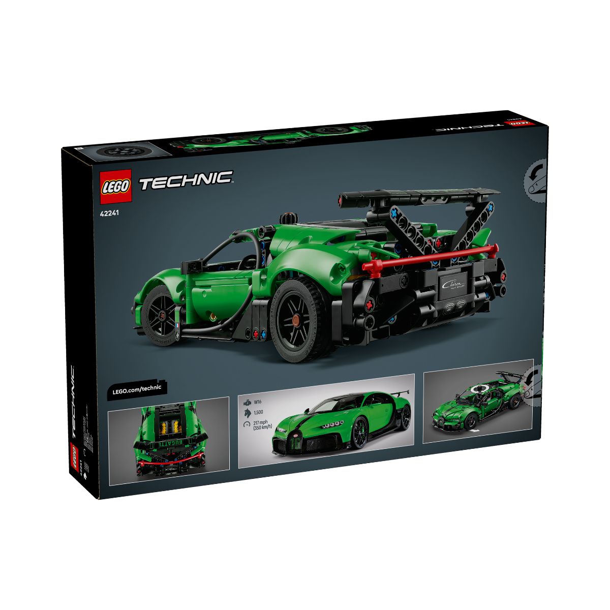 Đồ Chơi Lắp Ráp Siêu Xe Bugatti Chiron Pur Sport Xanh Lá LEGO TECHNIC 42241 (771 chi tiết)