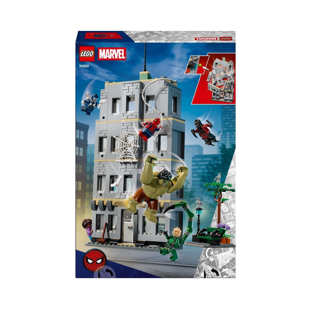 Đồ Chơi Lắp Ráp Trận Chiến Ở Tòa Nhà Cùng Spider-Man LEGO SUPERHEROES 76350 (534 chi tiết)