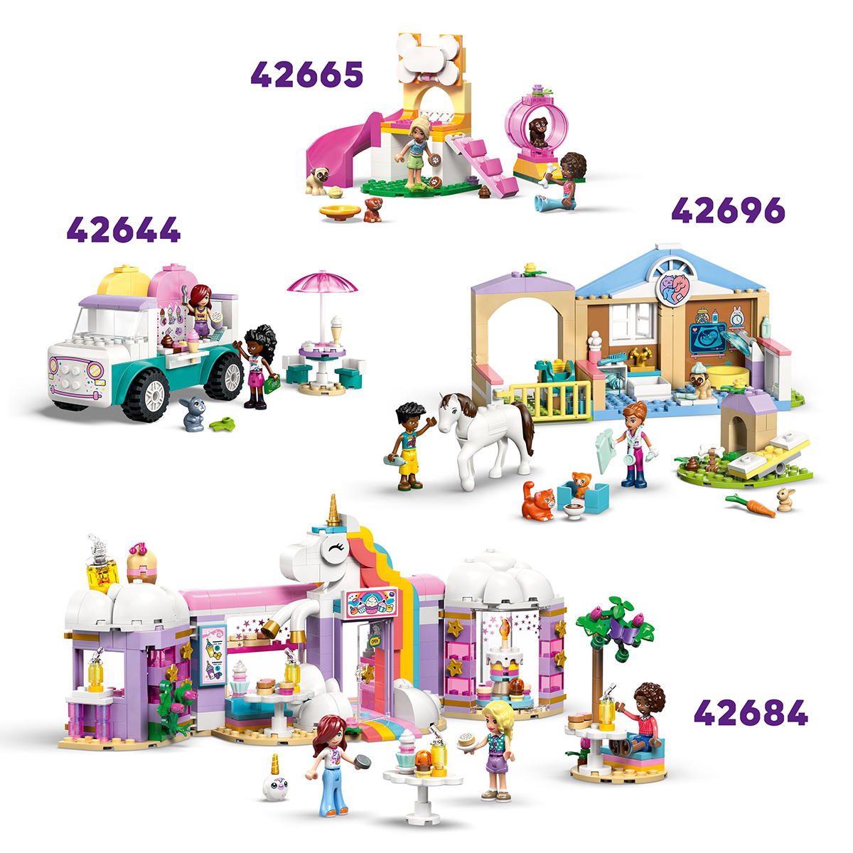 Đồ Chơi Lắp Ráp Xe Giao Bánh Kỳ Lân LEGO FRIENDS 42675 (67 chi tiết)