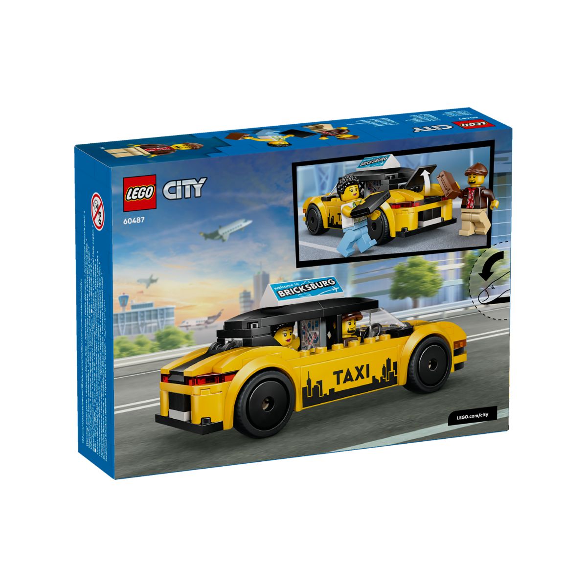 Đồ Chơi Lắp Ráp Xe Taxi Màu Vàng LEGO CITY 60487 (122 chi tiết)
