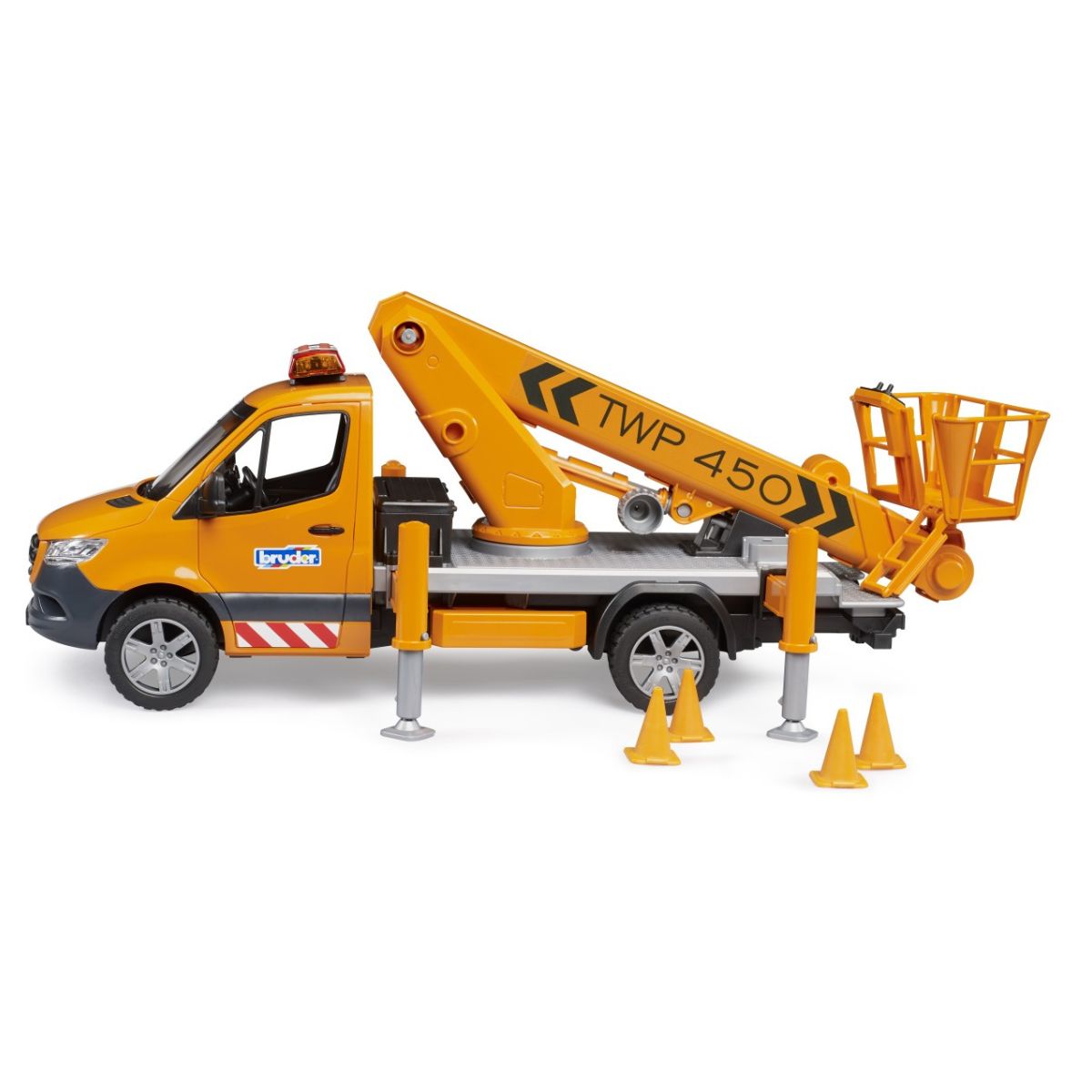 Đồ Chơi Mô Hình: Xe MB Sprinter Giàn Nâng Có Đèn Và Âm Thanh Bruder BRU02679
