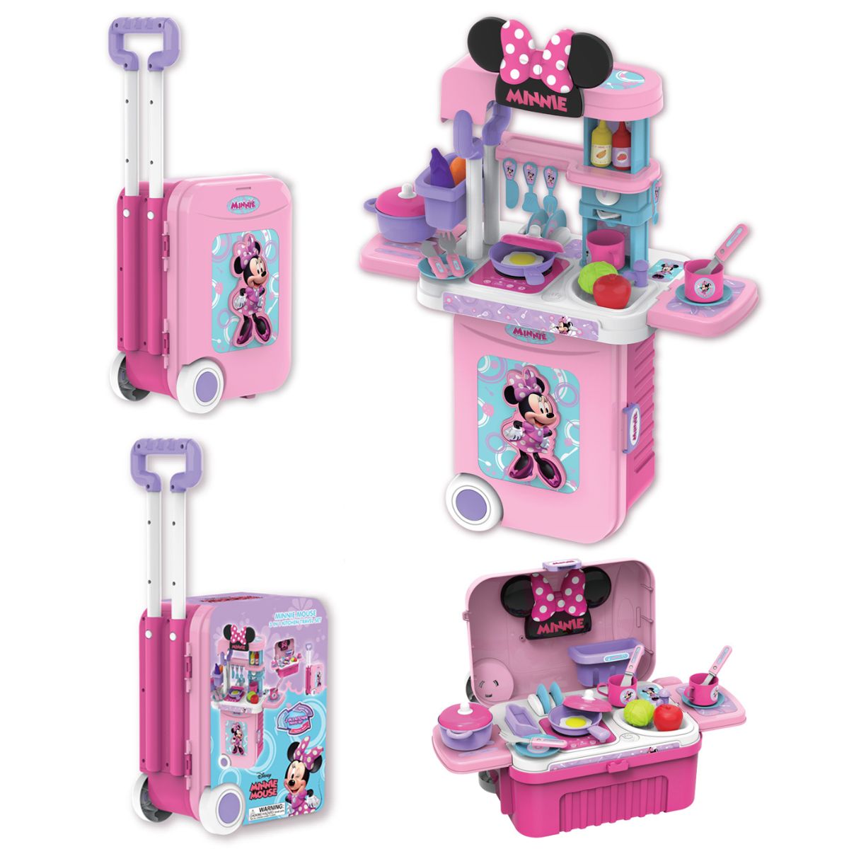Đồ Chơi Nhà Bếp Dáng Vali 3 Trong 1 Minnie SWEET HEART SH10089