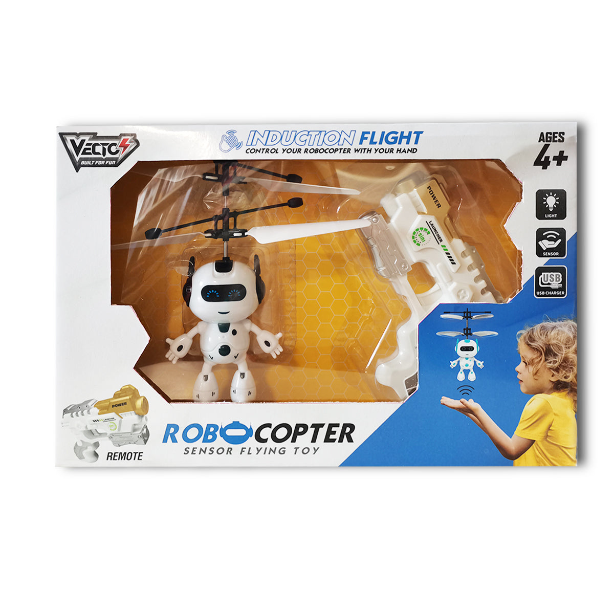 Đồ chơi Robot trực thăng cảm biến (Xanh) VECTO VT2300E