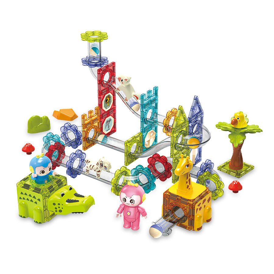 Đồ chơi STEAM xếp hình nam châm động vật 104 chi tiết PEEK A BOO PAB045