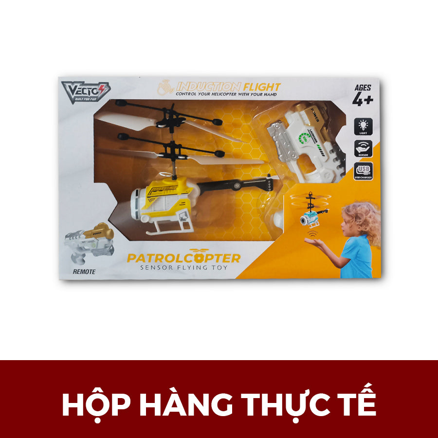 Đồ Chơi Trực Thăng Tuần Tra Cảm Biến (Vàng) VECTO VT2350E