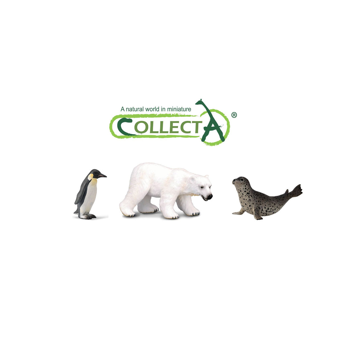 Đồ Chơi Mô Hình Động Vật Gấu Bắc Cực, Hải Cẩu Đốm, Chim Cánh Cụt COLLECTA 84307