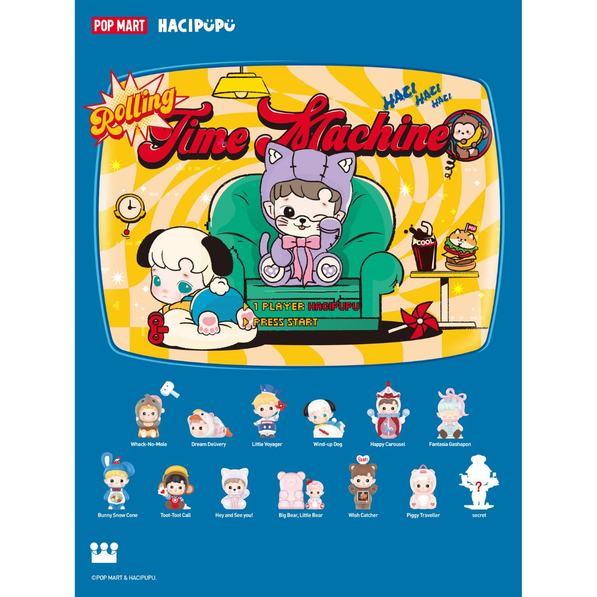 Đồ Chơi Mô Hình Hacipupu Rolling Time Machine Series Figures POP MART 6931571099190