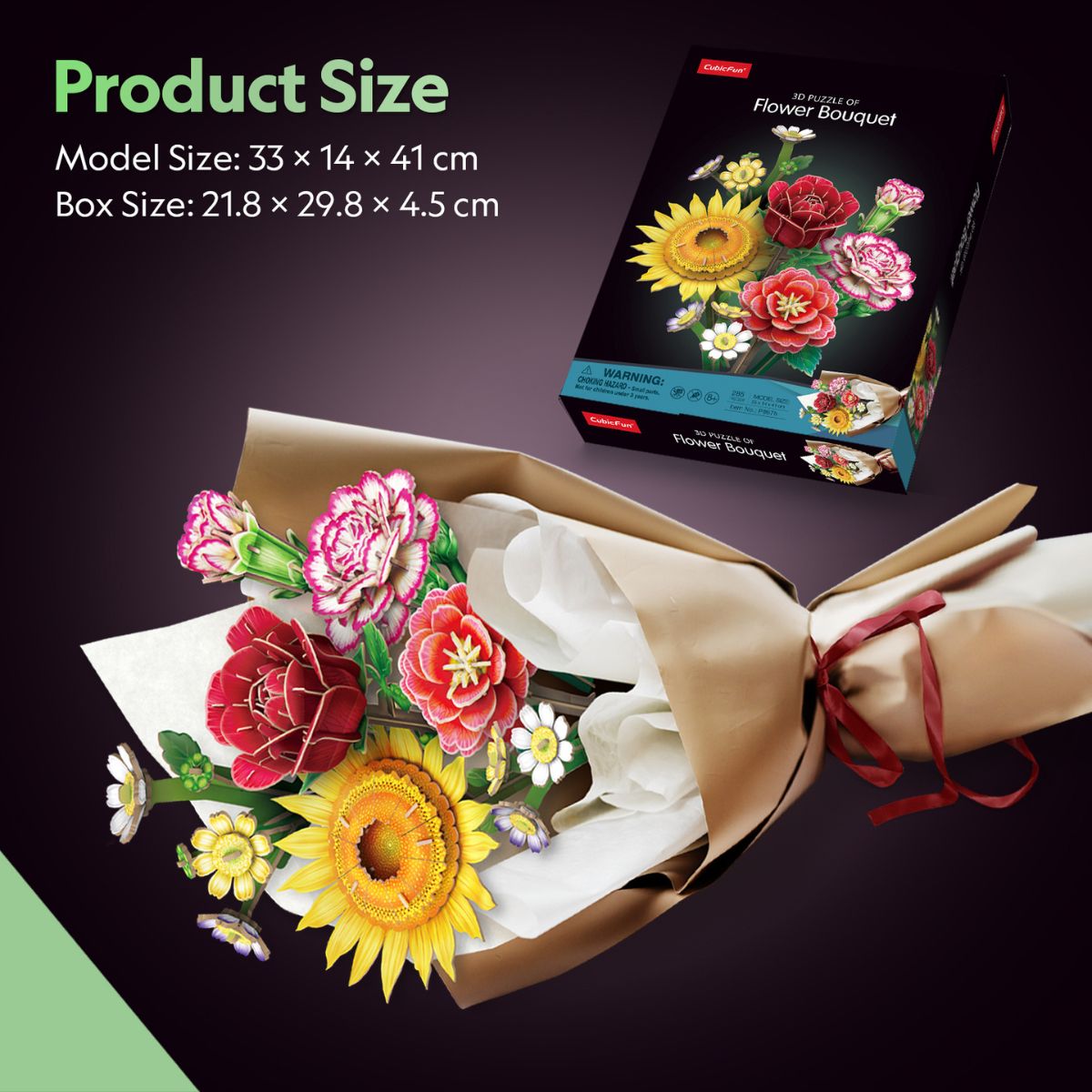 Đồ Chơi Mô Hình Lắp Ráp Bó Hoa Lớn STEAM P867h