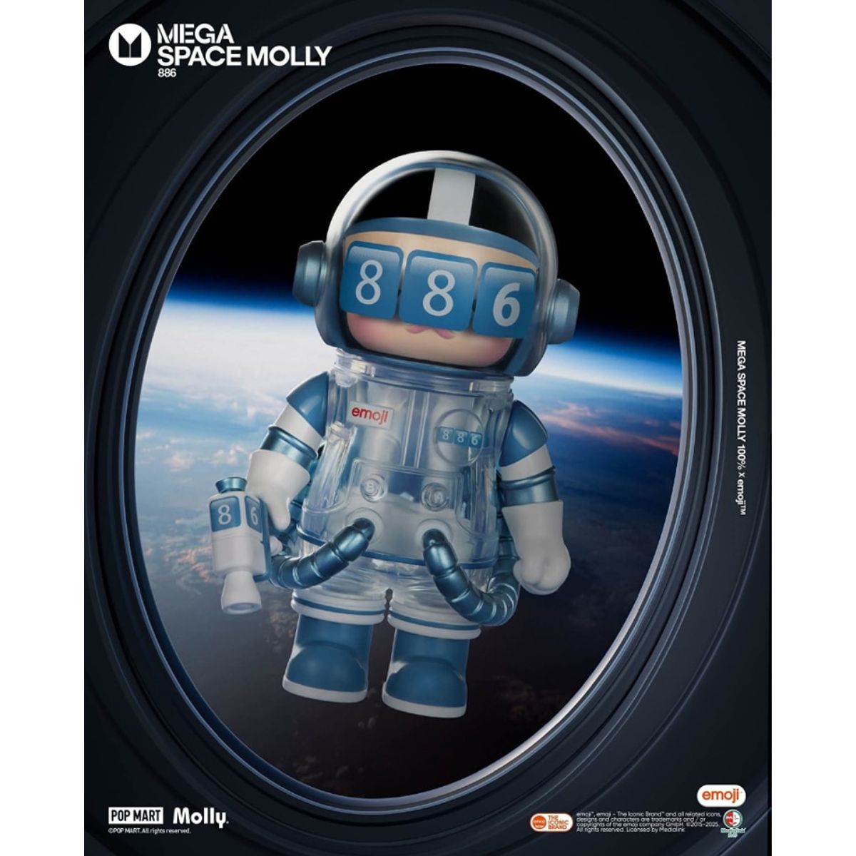 Mô Hình Mega Space Molly 100% X Emoji?Series POP MART 6931571078188