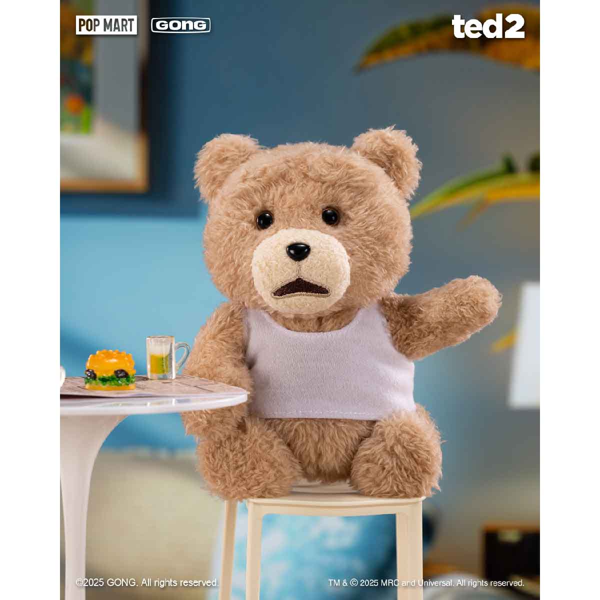 Móc Khóa Ted2 Teddy Bear Action Plush Pendant POP MART 6931571044831
