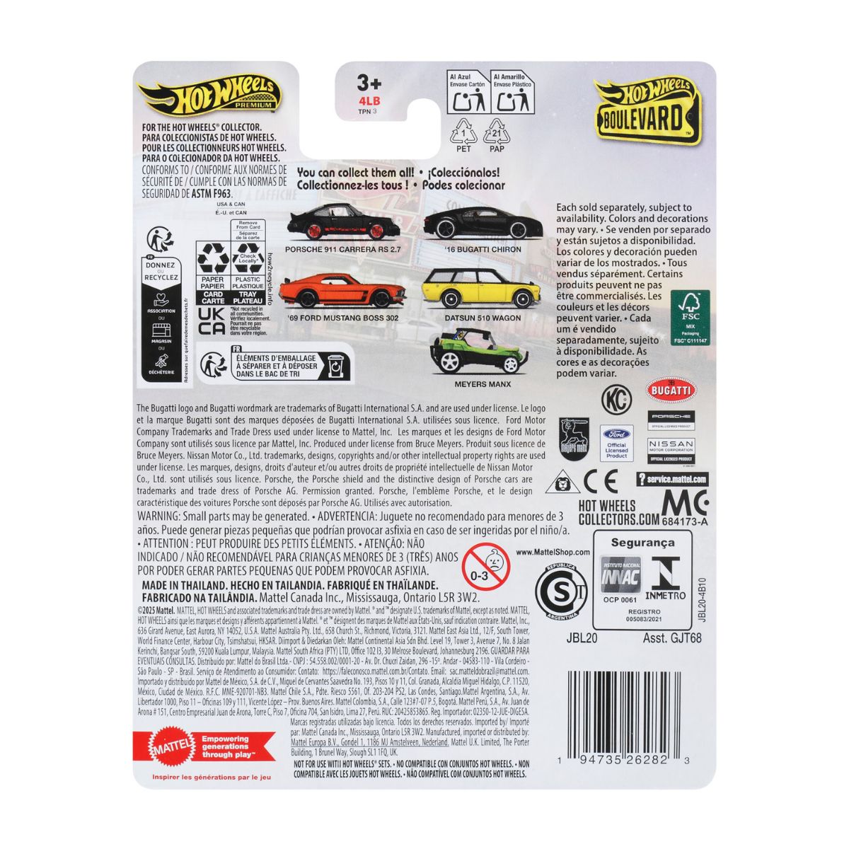 Đồ Chơi Mô Hình Siêu Xe Boulevard - 69 Ford Mustang Boss 302 HOT WHEELS GJT68