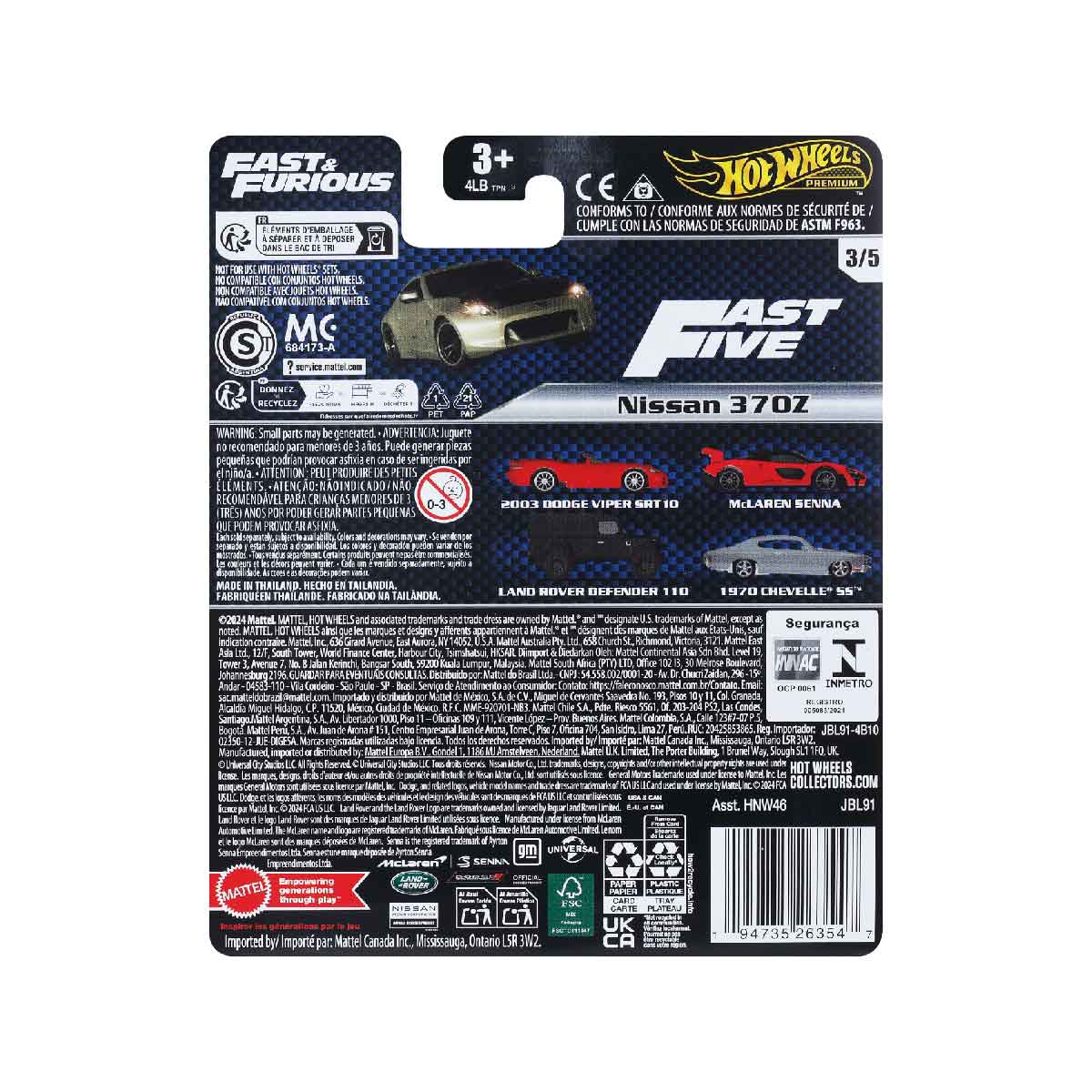 Đồ Chơi Siêu Xe Premium Fast&Furious Nissas 370Z HOT WHEELS HNW46