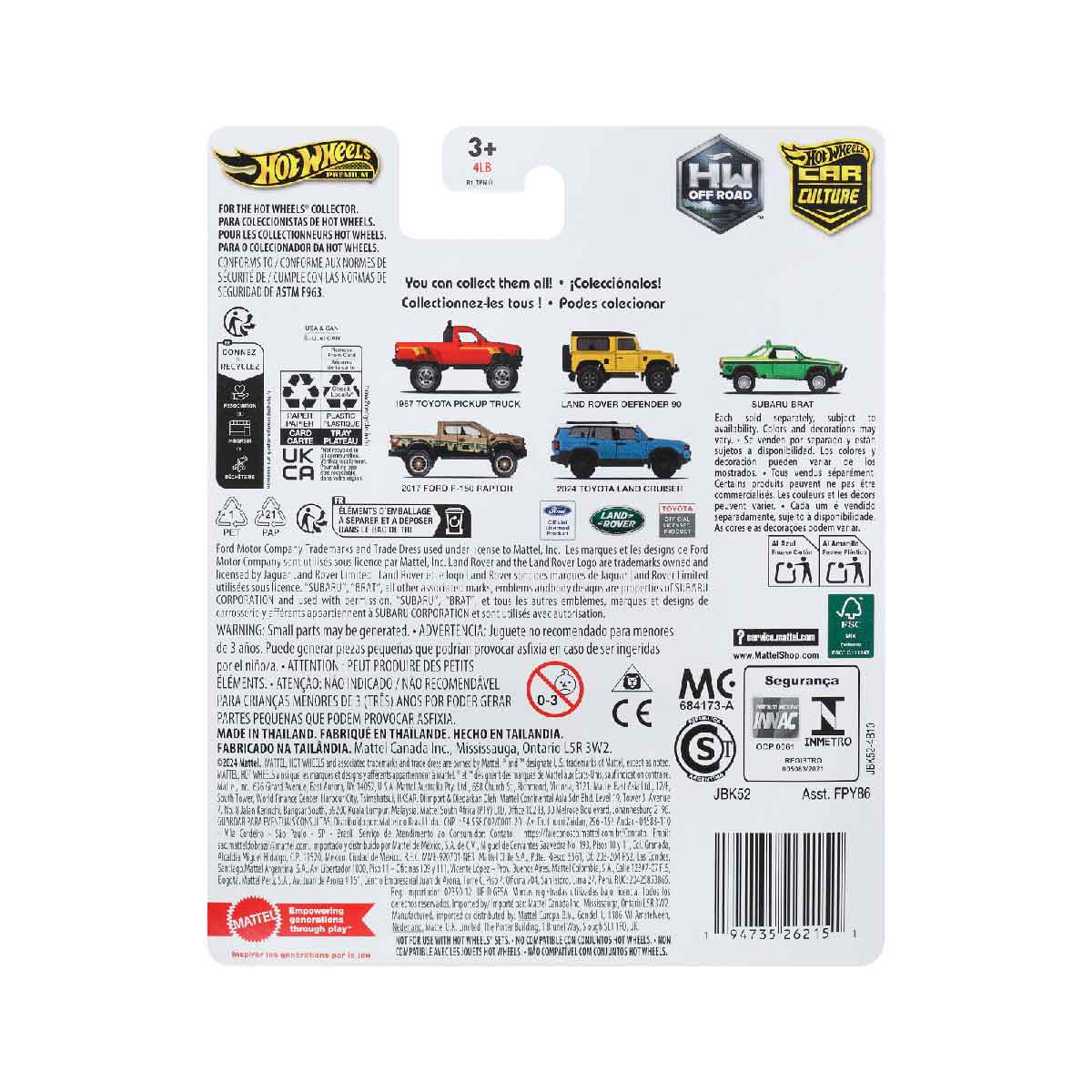 Đồ Chơi Siêu Xe Sang Trọng 2024 Toyota Land Cruiser HOT WHEELS FPY86