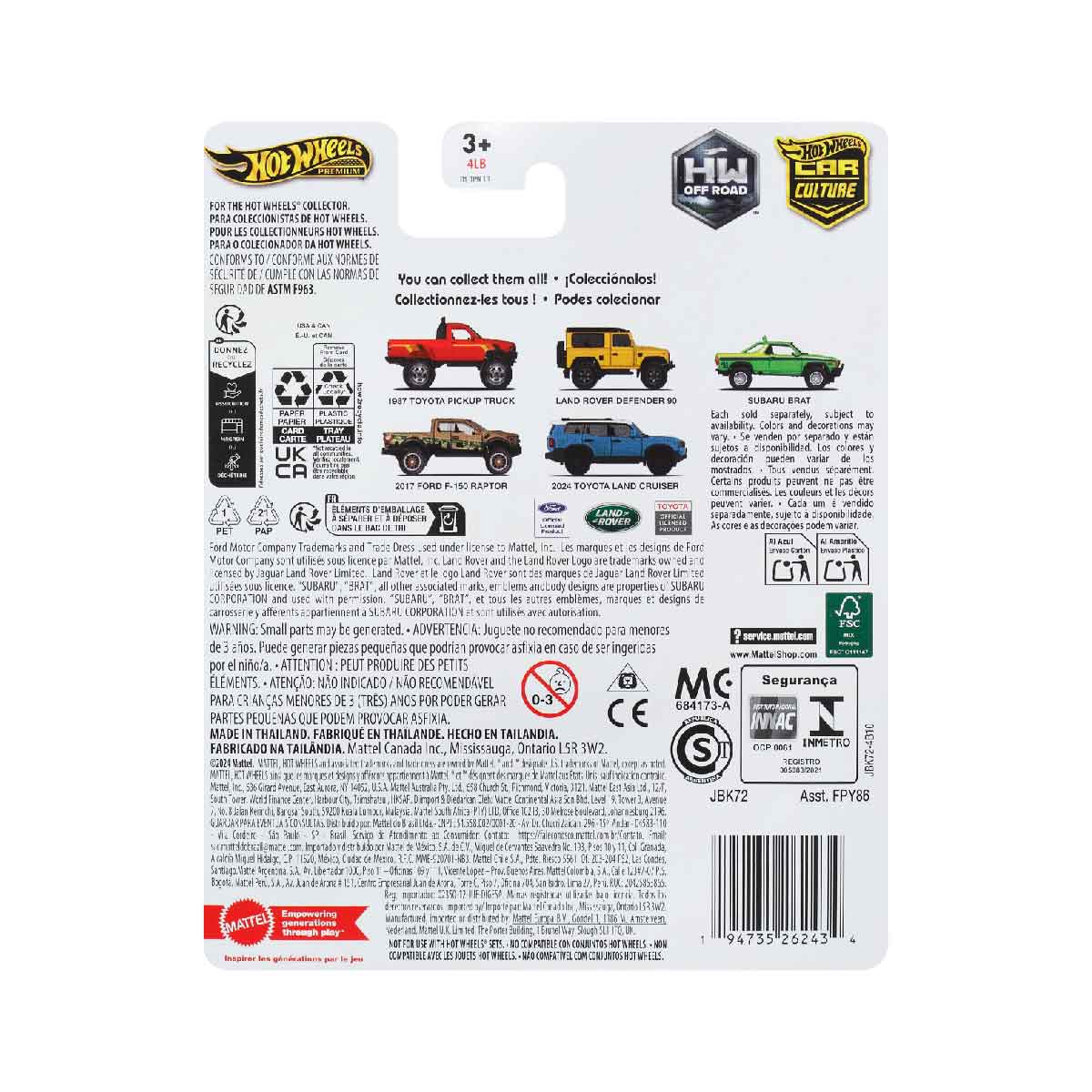 Đồ Chơi Siêu Xe Sang Trọng Subaru B.R.A.T HOT WHEELS FPY86