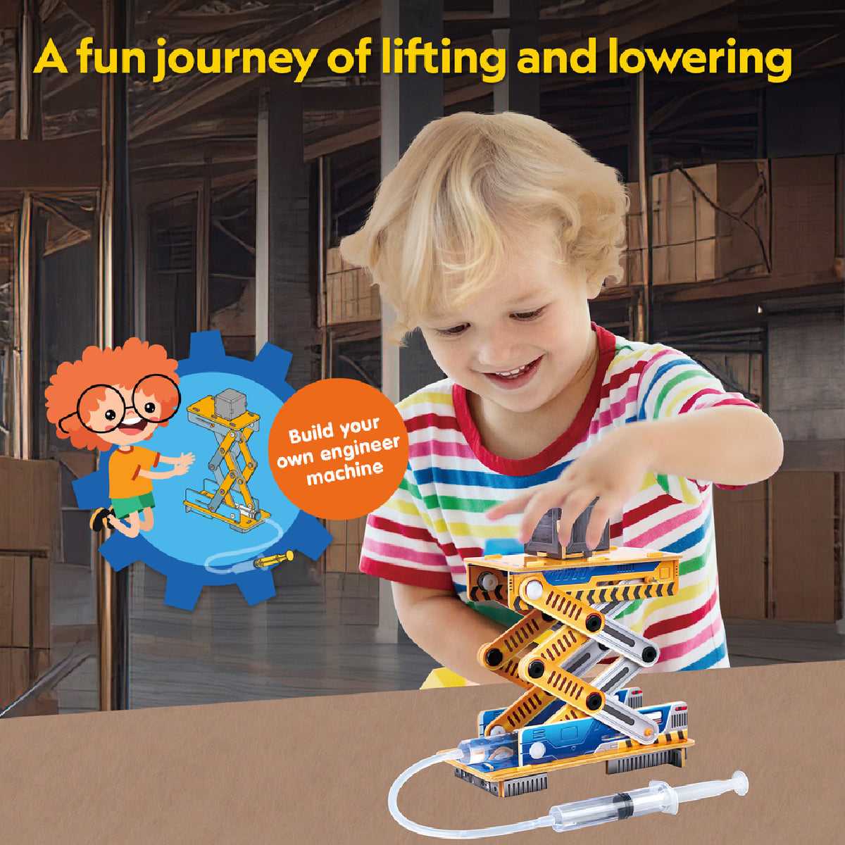 Thang Nâng Thủy Lực Tự Chế Nat Geo STEAM DS1114h