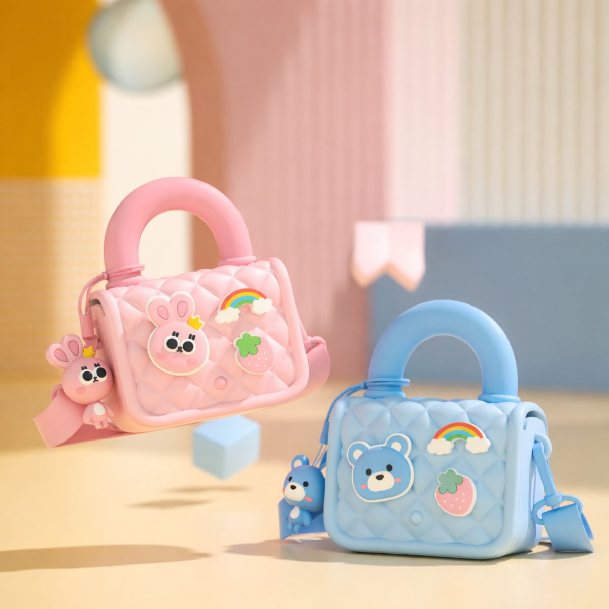 Túi Đeo Chéo, Túi Xách Mini Kèm Charm KOOOL Hồng K54/Pink