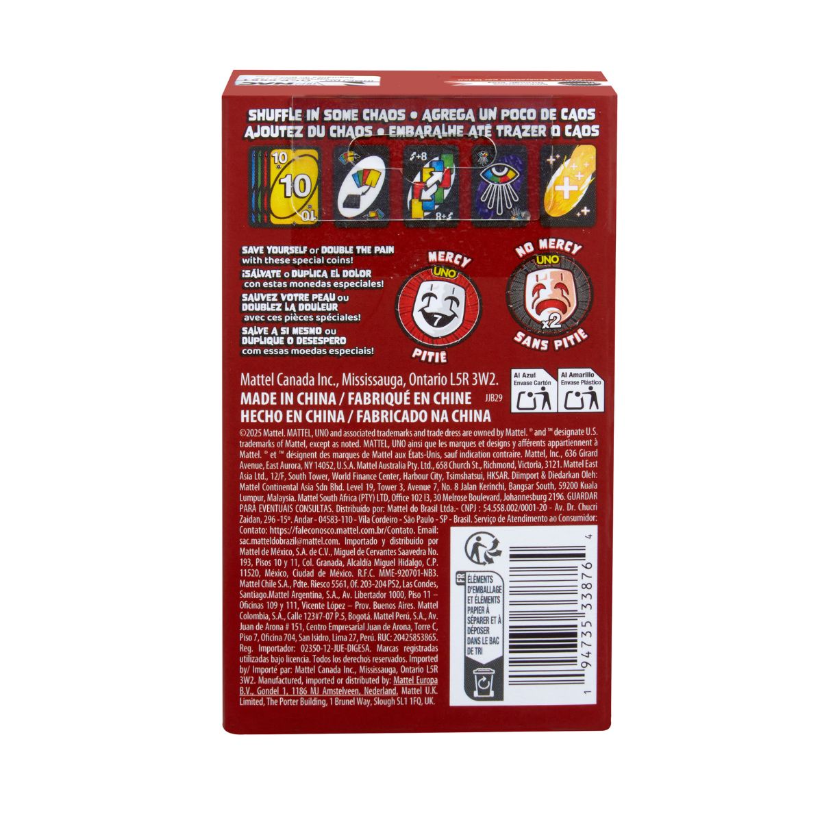 Đồ Chơi Trò Chơi Trí Tuệ Uno No Mercy - Phiên Bản Mở Rộng MATTEL GAMES JJB29