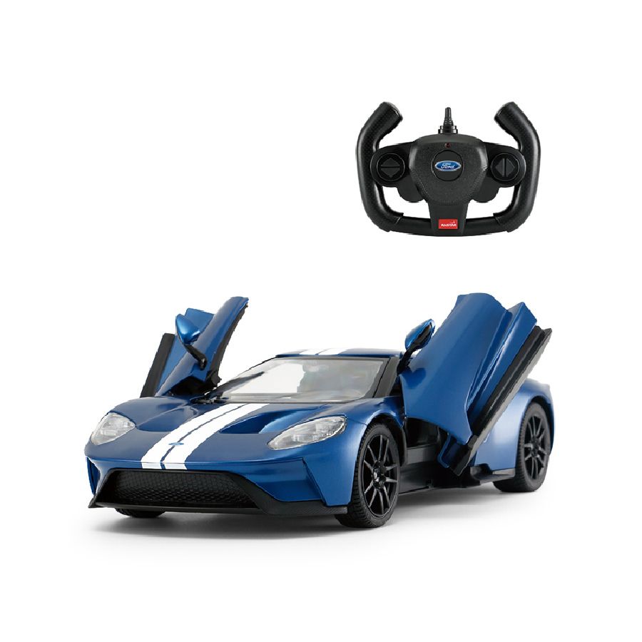 Xe điều khiển 1:14 Ford GT có thể mở cửa Xanh dương RASTAR R78100
