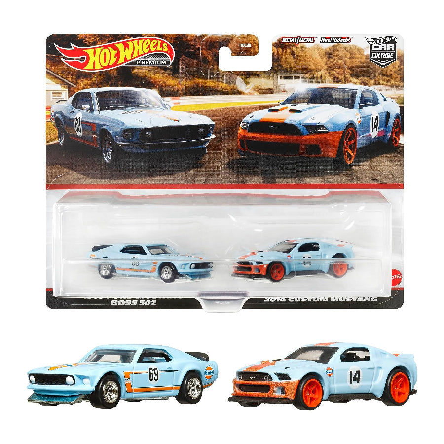 Bộ Đôi Siêu xe Premiums 2014 CUSTOM MUSTANG HOT WHEELS HBL96