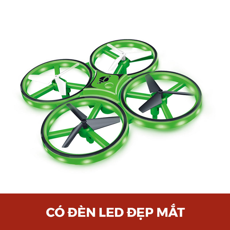 Đồ chơi Drone Dazzling điều khiển bằng đồng hồ (Xanh lá) VECTO VT010B
