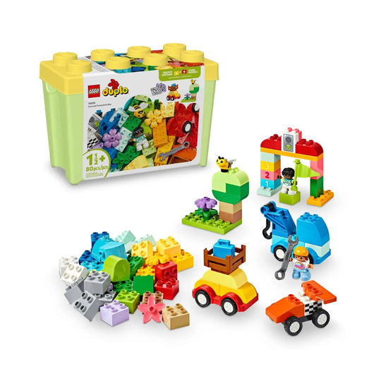 Đồ Chơi Lắp Ráp Thùng Gạch Sáng Tạo: Xe Hơi Và Xe Tải LEGO DUPLO 10439 (80 chi tiết)