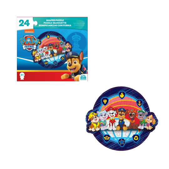 Bộ xếp hình 24 miếng theo shape - Paw Patrol Tròn SPIN GAMES 20145676