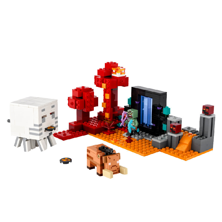 Đồ chơi lắp ráp Cuộc phục kích cổng địa ngục Nether LEGO MINECRAFT 21255